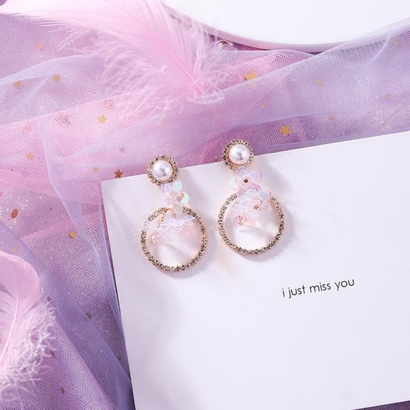 Unique Zone Jewelry - ❤️️NEW UNIQUE Flower Hoop Handmade Earrings F19